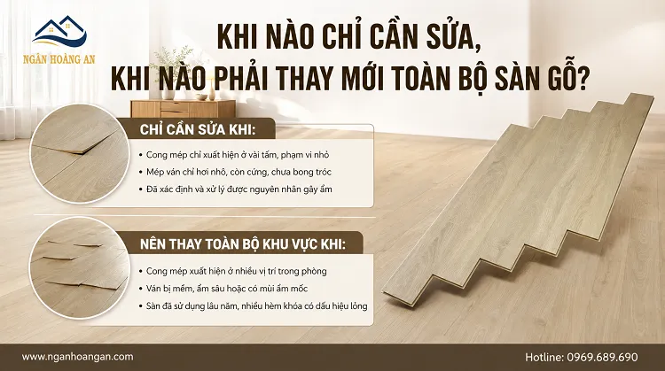 Khi Nào Chỉ Cần Sửa, Khi Nào Phải Thay Mới Toàn Bộ Sàn Gỗ? Khi Nào Chỉ Cần Sửa, Khi Nào Phải Thay Mới Toàn Bộ Sàn Gỗ?