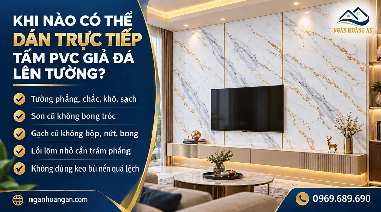 Khi Nào Có Thể Dán Trực Tiếp Tấm PVC Giả Đá Lên Tường? Khi Nào Có Thể Dán Trực Tiếp Tấm PVC Giả Đá Lên Tường?