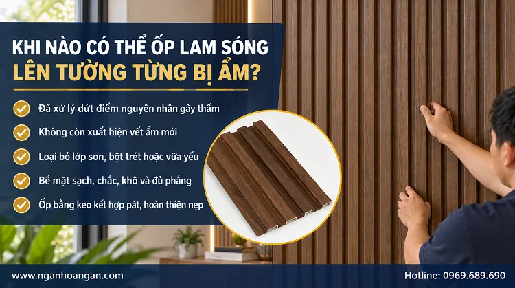 Khi Nào Có Thể Ốp Lam Sóng Lên Tường Từng Bị Ẩm?