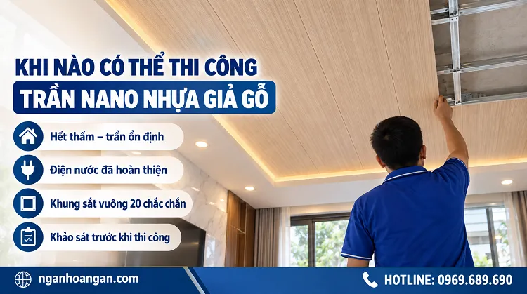 Khi Nào Có Thể Thi Công Trần Nano Nhựa Giả Gỗ Khi Nào Có Thể Thi Công Trần Nano Nhựa Giả Gỗ