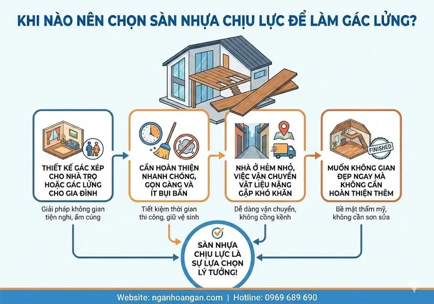 Khi Nào Nên Chọn Sàn Nhựa Chịu Lực Để Làm Gác Lửng?