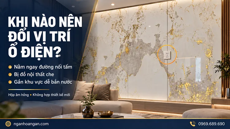 Khi Nào Nên Đổi Vị Trí Ổ Điện Trước Khi Dán Tấm Ốp Than Tre Đa Năng?