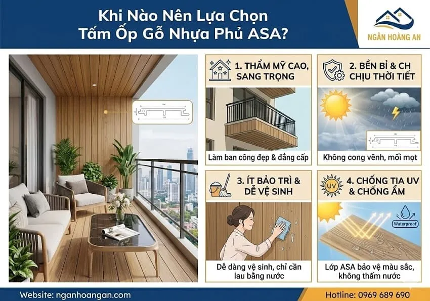 Khi Nào Nên Lựa Chọn Tấm Ốp Gỗ Nhựa Phủ ASA?