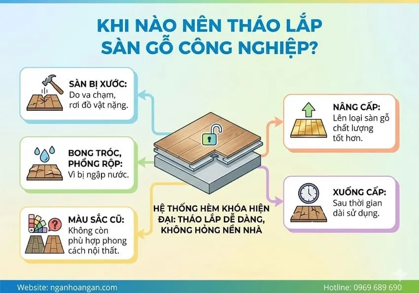 Khi Nào Nên Tháo Lắp Sàn Gỗ Công Nghiệp?