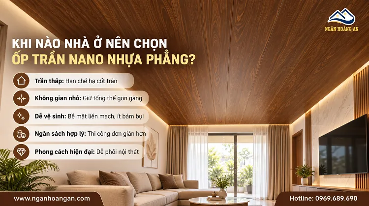 Khi Nào Nhà Ở Nên Chọn Ốp Trần Nano Nhựa Phẳng?