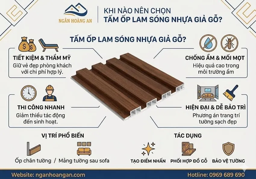 Khi Nào Thì Nên Lựa Chọn Tấm Ốp Lam Sóng Nhựa Giả Gỗ?