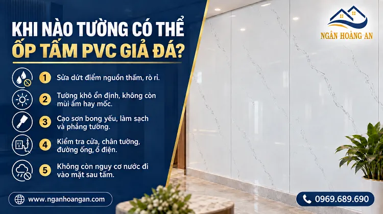 Khi Nào Tường Có Thể Ốp Tấm PVC Giả Đá