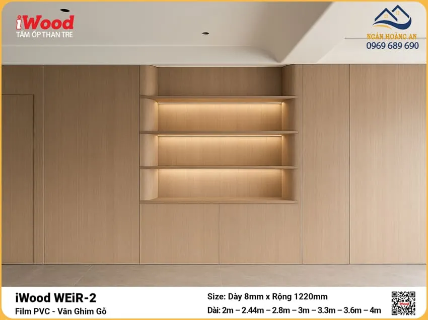 Kho Bán Tấm Ốp Than Tre iWood WEiR-2 Vân Ghim Gỗ
