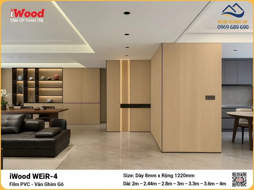 Kho Bán Tấm Ốp Than Tre iWood WEiR-4 Vân Ghim Gỗ