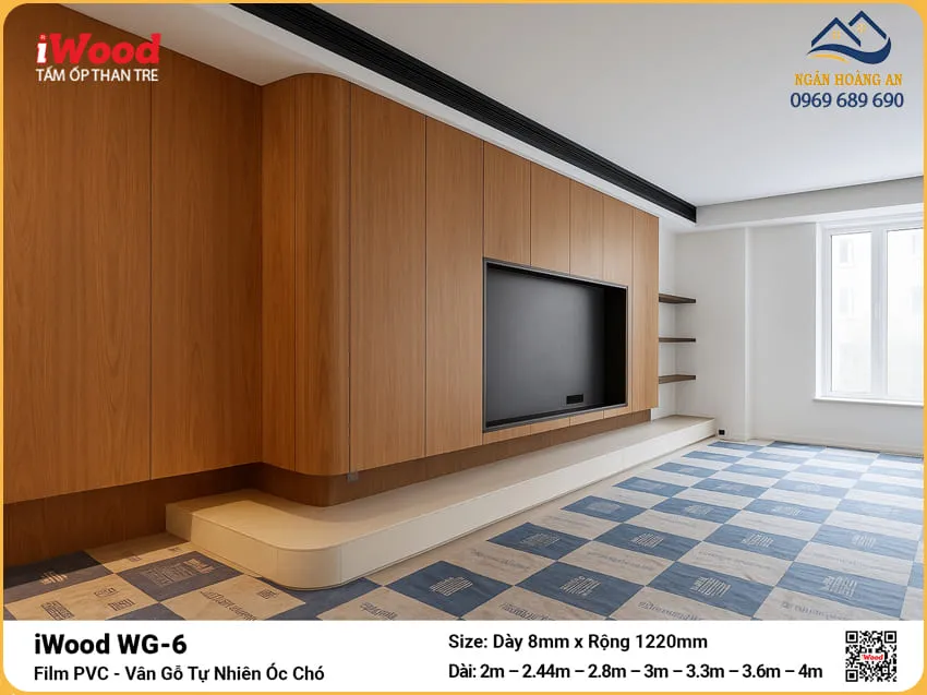 Kho Bán Tấm Ốp Than Tre iWood WG-6 Vân Gỗ Uy Tín