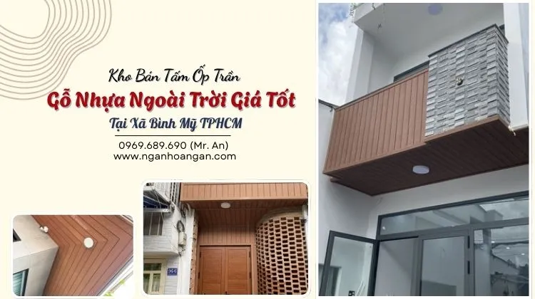 Kho Bán Tấm Ốp Trần Gỗ Nhựa Ngoài Trời Giá Tốt Tại Xã Bình Mỹ TPHCM