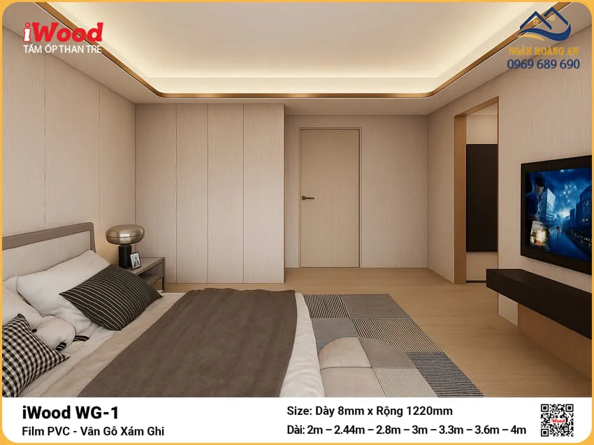 Kho Tấm Ốp Than Tre iWood WG-1 Vân Gỗ Sồi Giá Rẻ