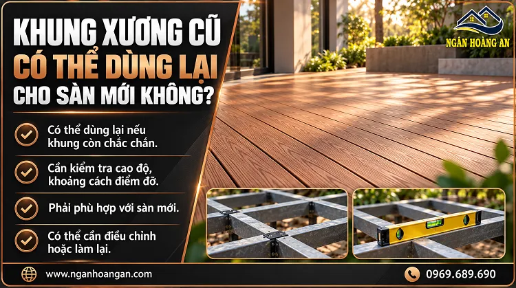 Khung Xương Cũ Có Thể Dùng Lại Cho Sàn Gỗ Ngoài Trời Mới Không?