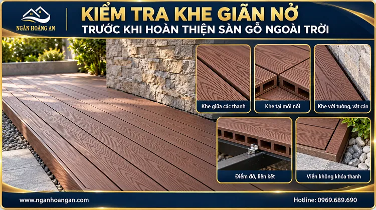 Kiểm Tra Khe Giãn Nở Trước Khi Hoàn Thiện Sàn Gỗ Ngoài Trời Kiểm Tra Khe Giãn Nở Trước Khi Hoàn Thiện Sàn Gỗ Ngoài Trời