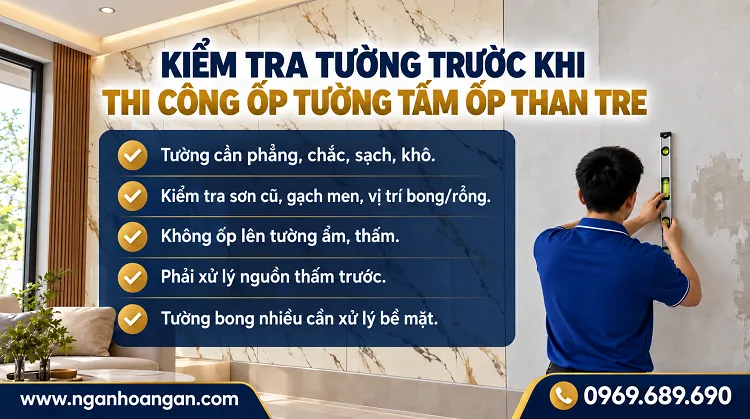 Kiểm Tra Tường Trước Khi Thi Công Ốp Tường Tấm Ốp Than Tre Kiểm Tra Tường Trước Khi Thi Công Ốp Tường Tấm Ốp Than Tre