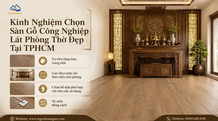 Kinh Nghiệm Chọn Sàn Gỗ Công Nghiệp Lát Phòng Thờ Đẹp Tại TPHCM