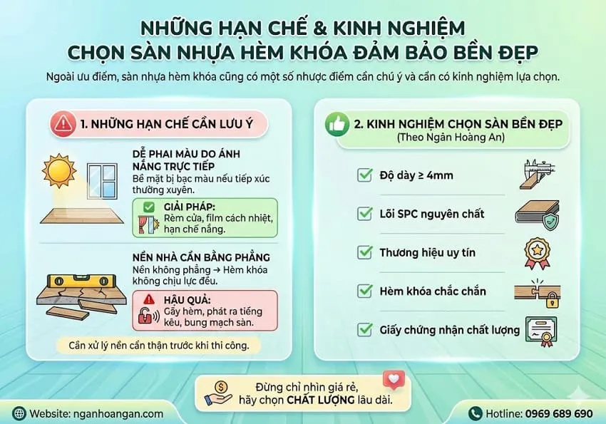 Kinh Nghiệm Chọn Sàn Nhựa Hèm Khóa Đảm Bảo Đẹp Và Bền