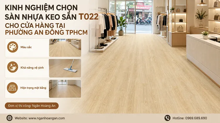Kinh Nghiệm Chọn Sàn Nhựa Keo Sẵn THFloor T022 Cho Cửa Hàng Tại Phường An Đông TPHCM
