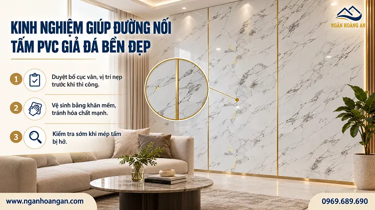 Kinh Nghiệm Giúp Đường Nối Tấm PVC Giả Đá Bền Đẹp