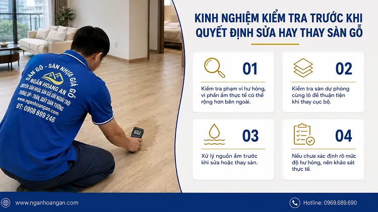 Kinh Nghiệm Kiểm Tra Trước Khi Quyết Định Sửa Hay Thay Sàn Gỗ