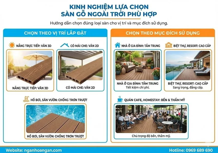 Kinh Nghiệm Lựa Chọn Sàn Gỗ Ngoài Trời Phù Hợp