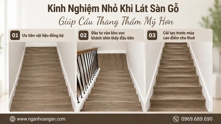 Kinh Nghiệm Nhỏ Khi Lát Sàn Gỗ Giúp Cầu Thang Thẩm Mỹ Hơn Kinh Nghiệm Nhỏ Khi Lát Sàn Gỗ Giúp Cầu Thang Thẩm Mỹ Hơn