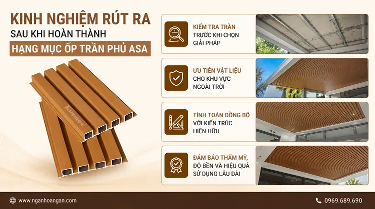 Kinh Nghiệm Rút Ra Sau Khi Hoàn Thành Hạng Mục Ốp Trần Phủ ASA