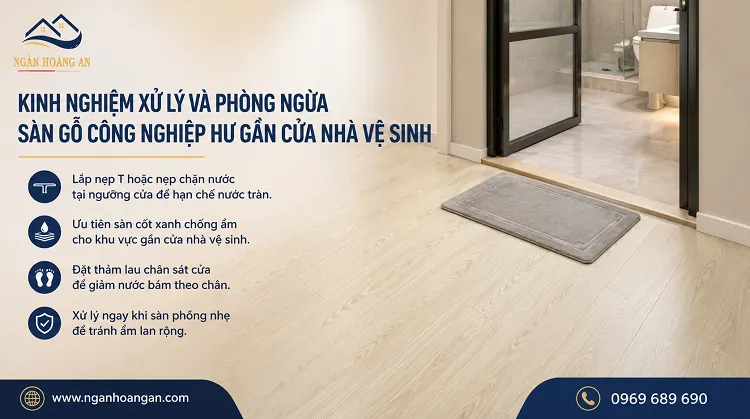Kinh Nghiệm Xử Lý Và Phòng Ngừa Sàn Gỗ Công Nghiệp Hư Gần Cửa Nhà Vệ Sinh