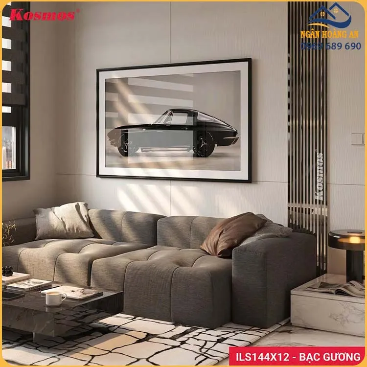 Lam 6 Sóng Inox 304 Bóng Gương Kosmos ILS144X12-BG Bạc Gương