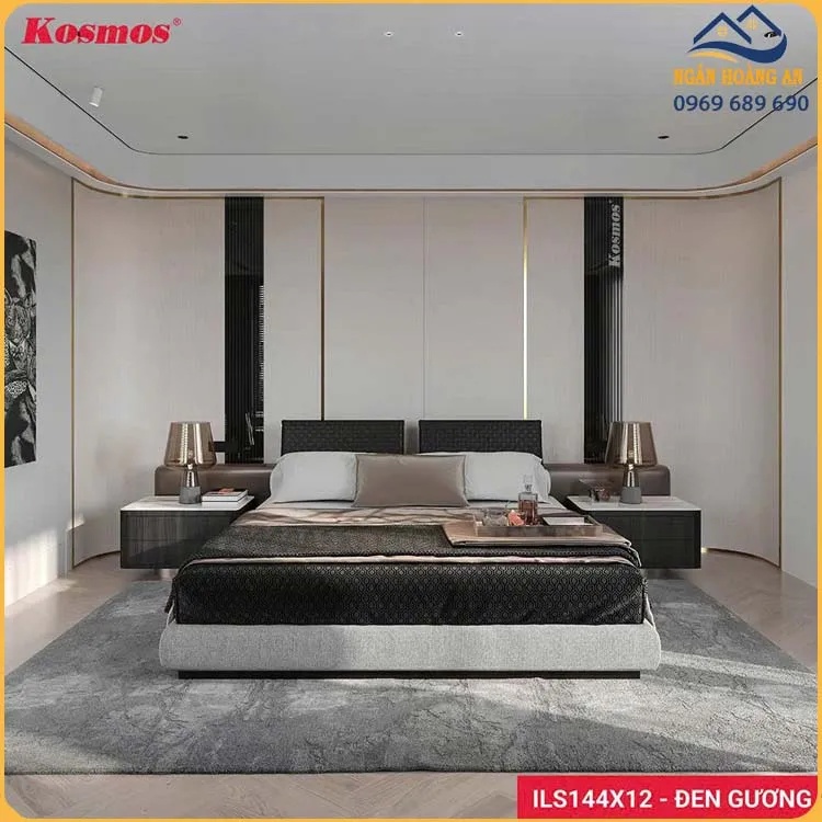 Lam 6 Sóng Inox 304 Kosmos ILS144X12-DG Đen Gương