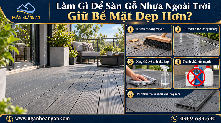 Làm Gì Để Sàn Gỗ Nhựa Ngoài Trời Giữ Bề Mặt Đẹp Hơn?