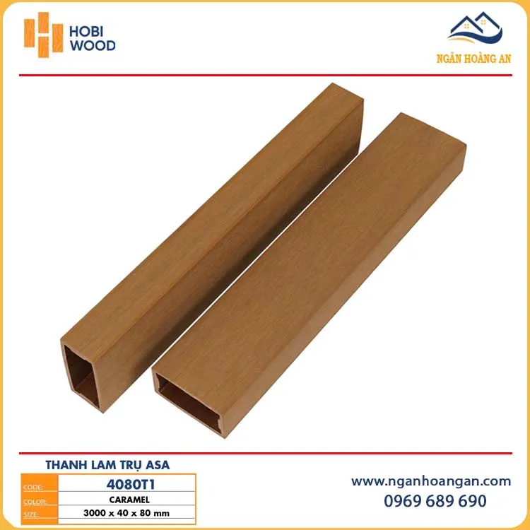 Lam Hộp Gỗ Nhựa Ngoài Trời Phủ ASA Hobiwood 4080T1