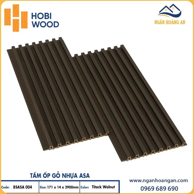 Lam Sóng Ngoài Trời Phủ ASA Hobiwood 8SASA004 Titack Walnut Lam Sóng Ngoài Trời Phủ ASA Hobiwood 8SASA004 Titack Walnut