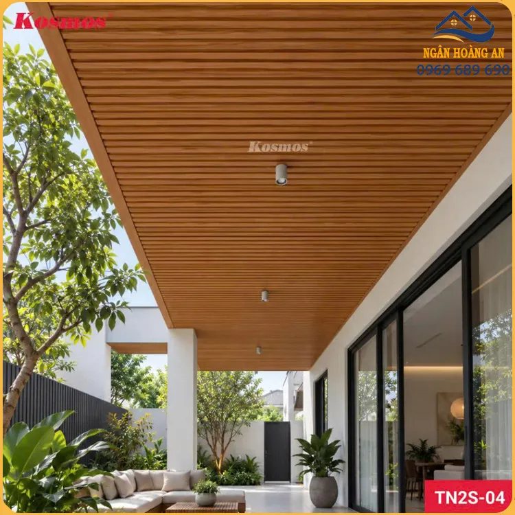 Ứng Dụng Lam Nhôm 2 Sóng Cao Kosmos TN2S-04 Vân Gỗ Cam Cánh Gián Ứng Dụng Lam Nhôm 2 Sóng Cao Kosmos TN2S-04 Vân Gỗ Cam Cánh Gián