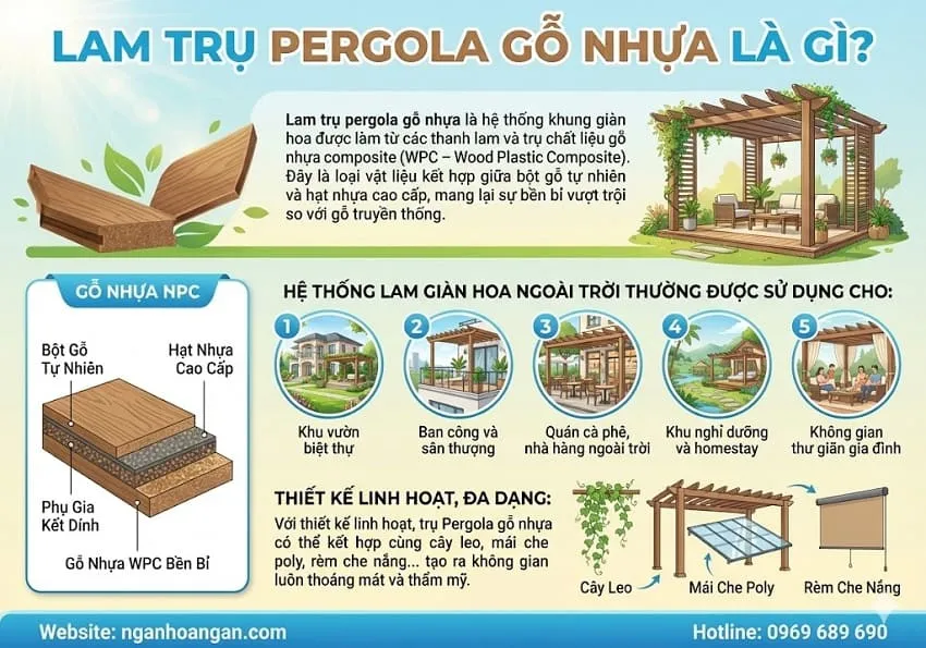Lam Trụ Pergola Gỗ Nhựa Là Gì?