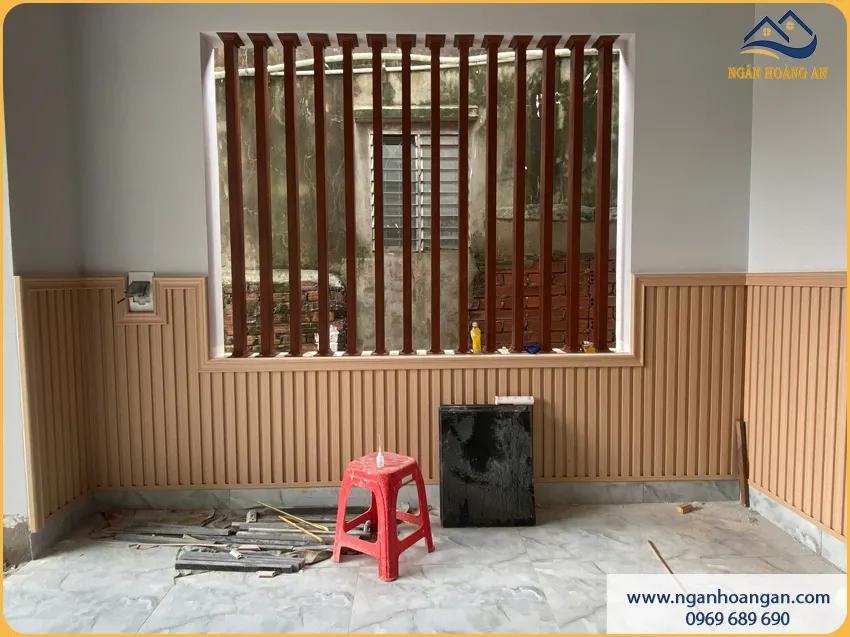 Lắp Đặt Ốp Tường Lamri Lam Sóng Cho Phòng Khách Chống Ẩm Tốt