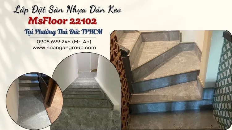 Lắp Đặt Sàn Nhựa Dán Keo MsFloor 22102 Tại Phường Thủ Đức