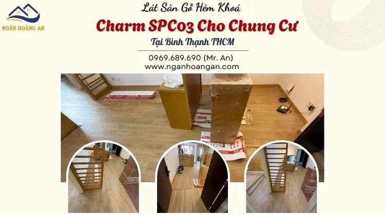 Lát Sàn Gỗ Hèm Khoá Charm SPC03 Cho Chung Cư Lát Sàn Gỗ Hèm Khoá Charm SPC03 Cho Chung Cư