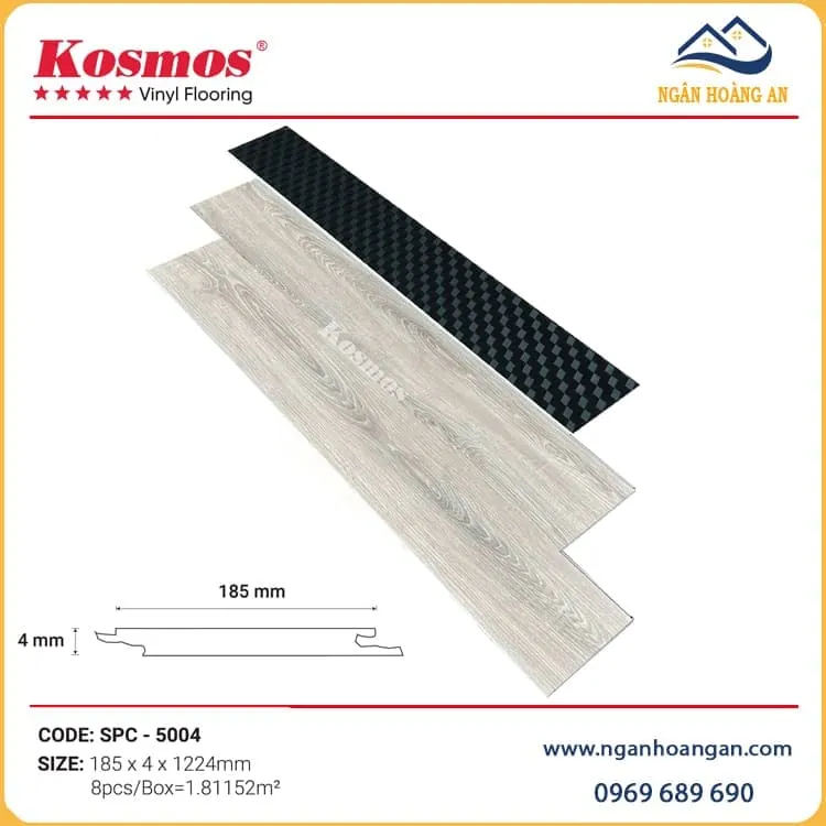 Lát Sàn Nhựa Giả Gỗ Hèm Khoá Kosmos SPC5004 Lát Sàn Nhựa Giả Gỗ Hèm Khoá Kosmos SPC5004