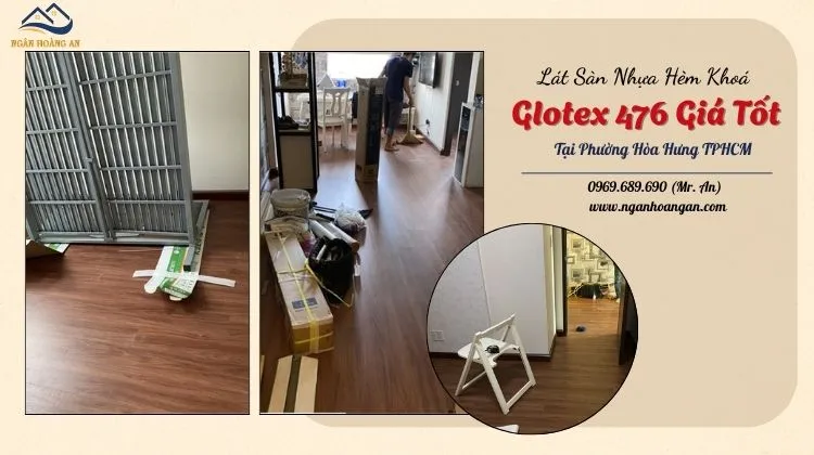Lát Sàn Nhựa Hèm Khoá Glotex 476 Giá Tốt Tại Phường Hòa Hưng 