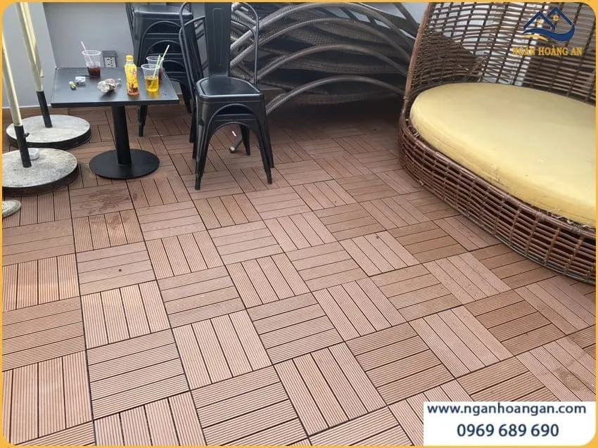 Lát Sân Thượng Vỉ Gỗ Nhựa Ngoài Trời Kosmos Copper Brown