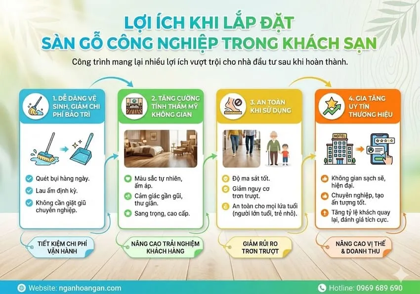 Lợi Ích Khi Lắp Đặt Sàn Gỗ Công Nghiệp Trong Khách Sạn