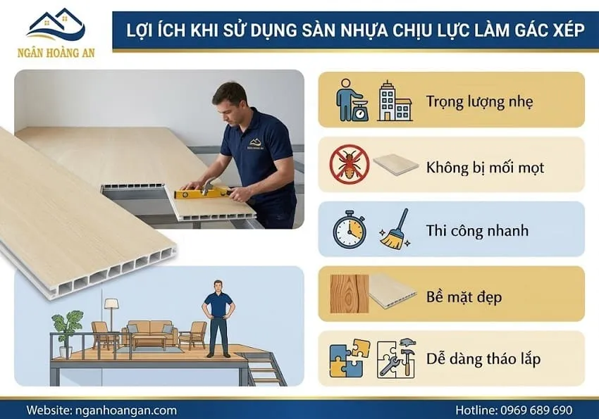 Lợi Ích Khi Sử Dụng Sàn Nhựa Chịu Lực Làm Gác Xép Cho Nhà Ở Tại Quận 8 TPHCM