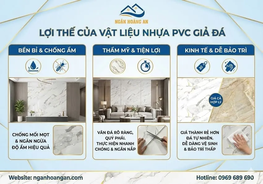 Lợi Thế Của Vật Liệu Ốp Tường PVC Giả Đá