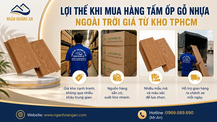 Lợi Thế Khi Mua Hàng Tấm Ốp Gỗ Nhựa Ngoài Trời Giá Từ Kho TPHCM