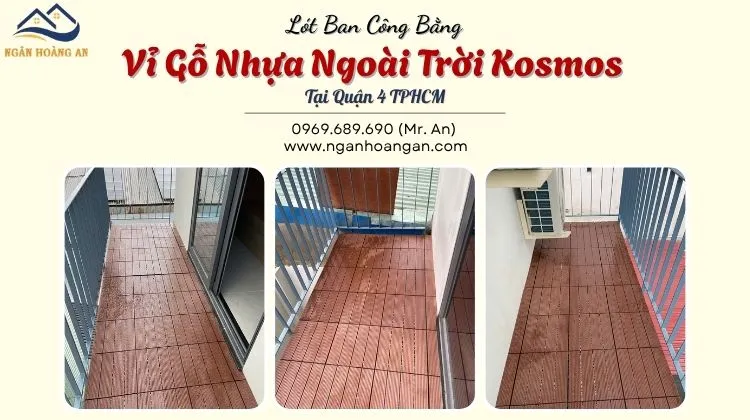 Lót Ban Công Bằng Vỉ Gỗ Nhựa Ngoài Trời Kosmos Tại Quận 4 TPHCM