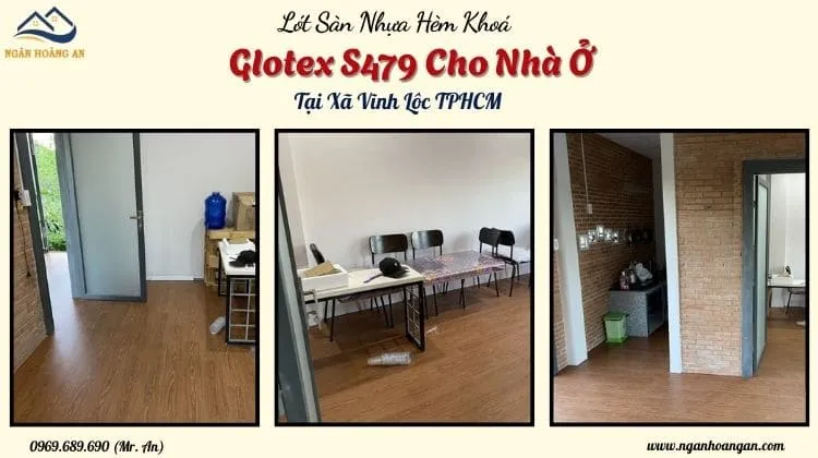 Lót Sàn Nhựa Hèm Khoá Glotex S479 Cho Nhà Ở Tại Xã Vĩnh Lộc