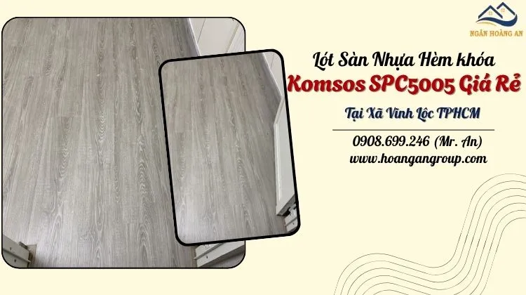 Lót Sàn Nhựa Hèm khóa Komsos SPC5005 Giá Rẻ Tại Phường Linh Xuân