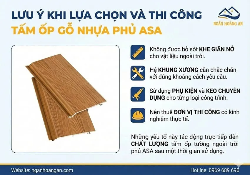 Lưu Ý Khi Lựa Chọn Và Thi Công Tấm Ốp Gỗ Nhựa Phủ ASA