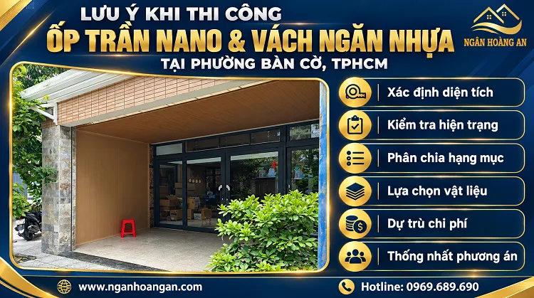 Lưu Ý Khi Thi Công Ốp Trần Nano Và Vách Ngăn Nhựa 